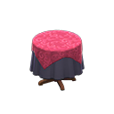 Animal Crossing Items Small covered round table Plain navy Undercloth Berry red