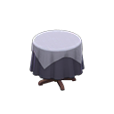 Animal Crossing Items Small covered round table Plain navy Undercloth Gray