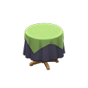 Animal Crossing Items Small covered round table Plain navy Undercloth Green