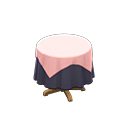 Animal Crossing Items Small covered round table Plain navy Undercloth Pink