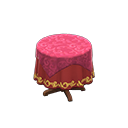 Animal Crossing Items Small covered round table Wine red Undercloth Berry red