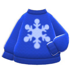 Animal Crossing Items Snowflake Sweater Blue