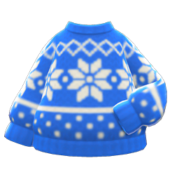 Animal Crossing Items Snowy Sweater Blue