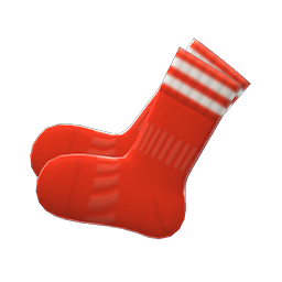 Animal Crossing Items Soccer Socks Red