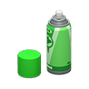 Animal Crossing Items Spray can Green Label