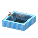 Animal Crossing Items Square bathtub Blue tile