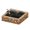 Animal Crossing Items Square bathtub Brown stones