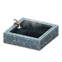 Animal Crossing Items Square bathtub Gray stones