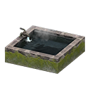 Animal Crossing Items Square bathtub Mossy