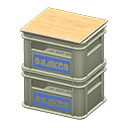 Animal Crossing Items Stacked bottle crates Blue logo Logo Gray