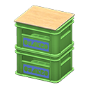 Animal Crossing Items Stacked bottle crates Blue logo Logo Green