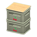 Animal Crossing Items Stacked bottle crates Cherry Logo Gray