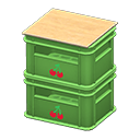 Animal Crossing Items Stacked bottle crates Cherry Logo Green