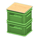 Animal Crossing Items Stacked bottle crates None Logo Green