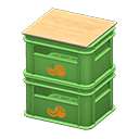 Animal Crossing Items Stacked bottle crates Orange Logo Green