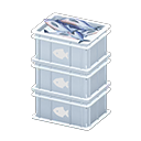 Animal Crossing Items Stacked fish containers Fish Label White