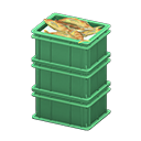 Animal Crossing Items Stacked fish containers None Label Green