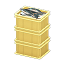 Animal Crossing Items Stacked fish containers None Label Yellow