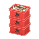 Animal Crossing Items Stacked fish containers Sakana (Fish) Label Red