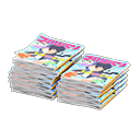 Animal Crossing Items Stacked Magazines Comics