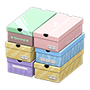 Animal Crossing Items Stacked shoeboxes Pastel