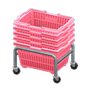 Animal Crossing Items Stacked shopping baskets Pink