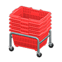 Animal Crossing Items Stacked shopping baskets Red