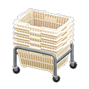 Animal Crossing Items Stacked shopping baskets White