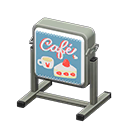 Animal Crossing Items Standing electric sign Cake Sign design Silver