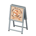 Animal Crossing Items Standing shop sign Bread Sign design Silver