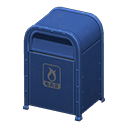 Animal Crossing Items Steel trash can Flammable garbage Signage Blue