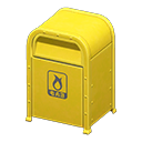 Animal Crossing Items Steel trash can Flammable garbage Signage Yellow