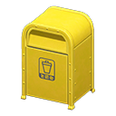 Animal Crossing Items Steel trash can Miscellaneous garbage Signage Yellow