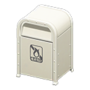 Animal Crossing Items Steel trash can Nonflammable garbage Signage White