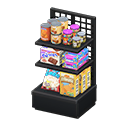 Animal Crossing Items Store shelf Imported foods Displayed items Black