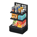 Animal Crossing Items Store shelf Japanese foods Displayed items Black