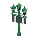 Animal Crossing Items Street lamp with banners Black Banner color Green