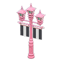 Animal Crossing Items Street lamp with banners Black Banner color Pink