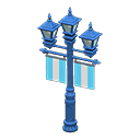 Animal Crossing Items Street lamp with banners Blue Banner color Blue