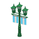 Animal Crossing Items Street lamp with banners Blue Banner color Green