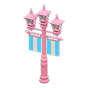 Animal Crossing Items Street lamp with banners Blue Banner color Pink