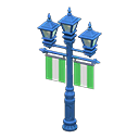 Animal Crossing Items Street lamp with banners Green Banner color Blue