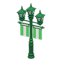 Animal Crossing Items Street lamp with banners Green Banner color Green