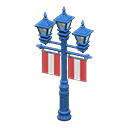 Animal Crossing Items Street lamp with banners Red Banner color Blue