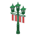 Animal Crossing Items Street lamp with banners Red Banner color Green