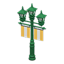 Animal Crossing Items Street lamp with banners Yellow Banner color Green