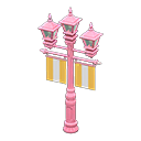 Animal Crossing Items Street lamp with banners Yellow Banner color Pink