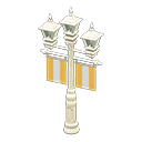 Animal Crossing Items Street lamp with banners Yellow Banner color White