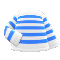 Animal Crossing Items Striped Shirt Blue