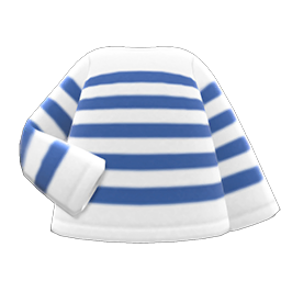 Animal Crossing Items Striped Shirt Navy blue